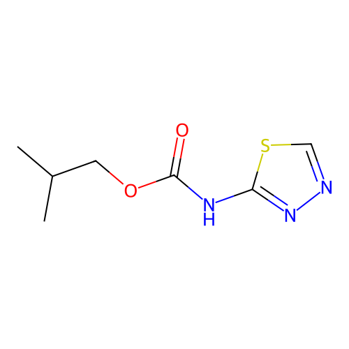 Isobutyl 1,3,4-thiadiazol-2-ylcarbamate structure