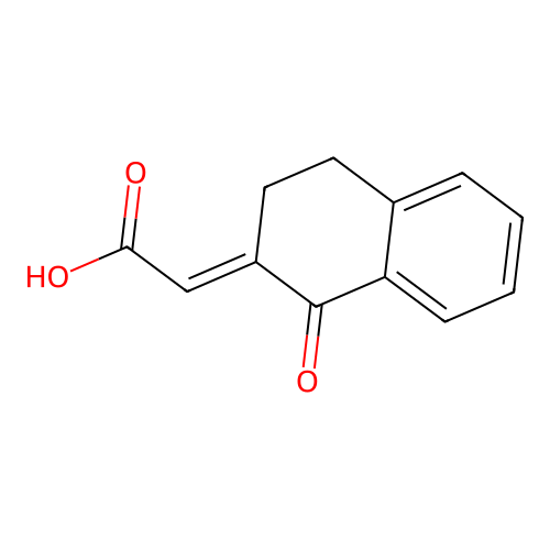 (2E)-2-(1-oxo-3,4-dihydronaphthalen-2-ylidene)acetic Acid structure