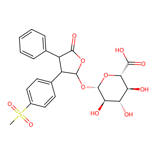 5-Hydroxyrofecoxib glucuronide structure