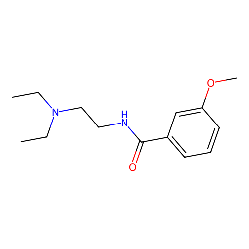 N-[2-(diethylamino)ethyl]-3-methoxybenzamide structure