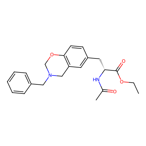 (R)-ethyl 2-acetamido-3-(3-benzyl-3,4-dihydro-2H-benzo[e][1,3]oxazin-6-yl)propanoate structure