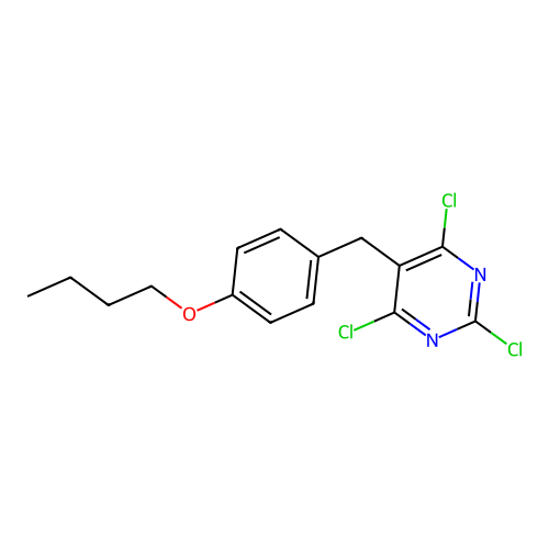 5-(4-Butoxybenzyl)-2,4,6-trichloropyrimidine structure