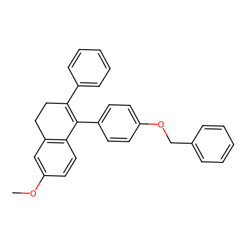 3,4-Dihydro-6-methoxy-2-phenyl-1-[4-(phenylmethoxy)phenyl]naphthalene structure