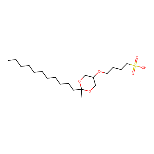 1-Butanesulfonic acid, 4-[(2-methyl-2-undecyl-1,3-dioxan-5-yl)oxy]- structure