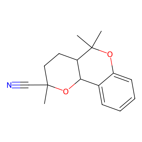 2,5,5-Trimethyl-2,3,4,4a,5,10b-hexahydropyrano[3,2-c]chromene-2-carbonitrile structure