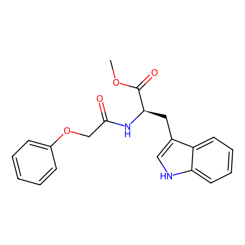 (R)-methyl 3-(1H-indol-3-yl)-2-(2-phenoxyacetamido)propanoate structure