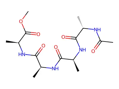methyl 2-[2-[2-(2-acetamidopropanoylamino)propanoylamino]propanoylamino]propanoate structure