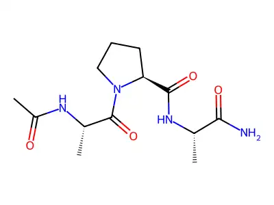 N-acetyl-alanyl-prolyl-alaninamide structure