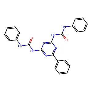 1,1'-(6-Phenyl-s-triazine-2,4-diyl)bis(3-phenylurea) structure