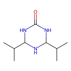Tetrahydro-4,6-diisopropyl-S-triazin-2(1H)-one structure