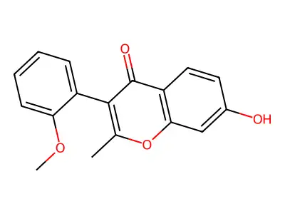 7-hydroxy-3-(2-methoxyphenyl)-2-methyl-4H-chromen-4-one structure