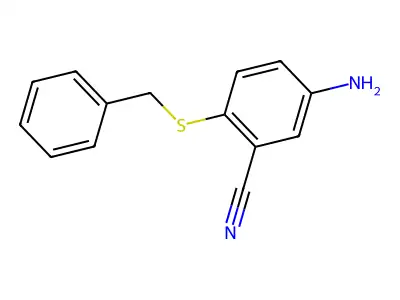 5-氨基-2-[(苯基甲基)硫代]腈 structure