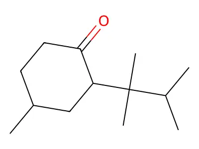 2-(2,3-Dimethylbutan-2-yl)-4-methylcyclohexan-1-one structure