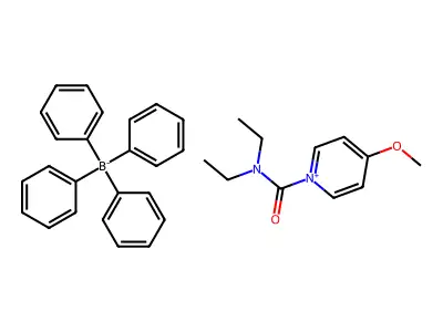 1-(Diethylcarbamoyl)-4-methoxypyridin-1-ium tetraphenylborate structure