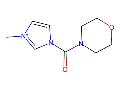 3-methyl-1-(morpholine-4-carbonyl)-1H-imidazol-3-ium structure