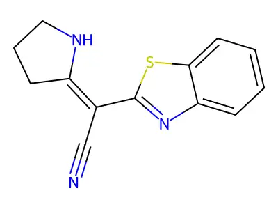 2-(1,3-Benzothiazol-2-yl)-2-pyrrolidin-2-ylideneacetonitrile structure