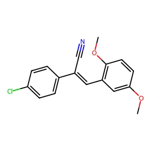 2-(4-Chlorophenyl)-3-(2,5-dimethoxyphenyl)acrylonitrile structure