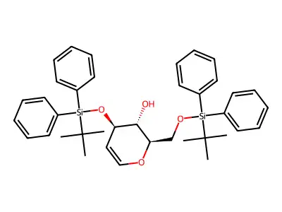 3,6-Di-O-(tert-butyldiphenylsilyl)-D-gal actal structure