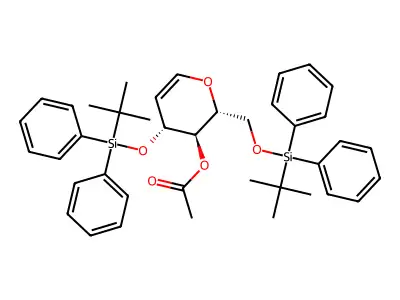 4-O-Acetyl-3,6-di-O-tert-butyldiphenylsilyl-D-galactal structure