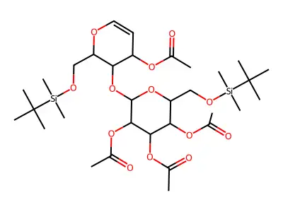 3,2,3,4-Tetra-O-acetyl-6,6-di-O-tert-butyldimethylsilyl-lactal structure