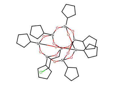 PSS-(3-Chloropropyl)-Heptacyclopentyl substituted structure