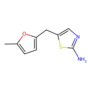 5-[(5-Methylfuran-2-yl)methyl]-1,3-thiazol-2-amine structure
