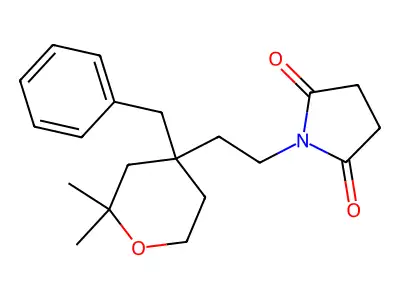 1-[2-(4-Benzyl-2,2-dimethyloxan-4-yl)ethyl]pyrrolidine-2,5-dione structure