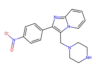 2-(4-Nitrophenyl)-3-(piperazin-1-ylmethyl)imidazo[1,2-a]pyridine structure