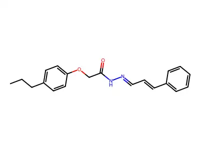 N-(cinnamylideneamino)-2-(4-propylphenoxy)acetamide structure