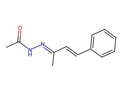 N-(4-phenylbut-3-en-2-ylideneamino)acetamide structure