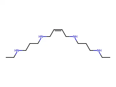 N,N'-bis[3-(ethylamino)propyl]-2-butene-1,4-diamine structure