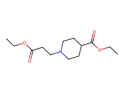 Ethyl 1-(3-ethoxy-3-oxopropyl)piperidine-4-carboxylate structure