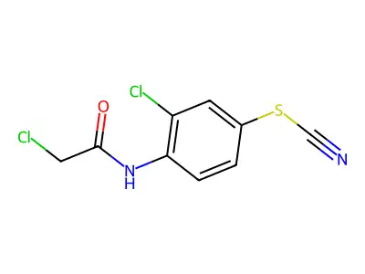 3-Chloro-4-[(chloroacetyl)amino]phenyl thiocyanate structure