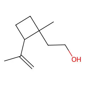 Cyclobutaneethanol, 1-methyl-2-(1-methylethenyl)-, (1R,2S)-rel- structure