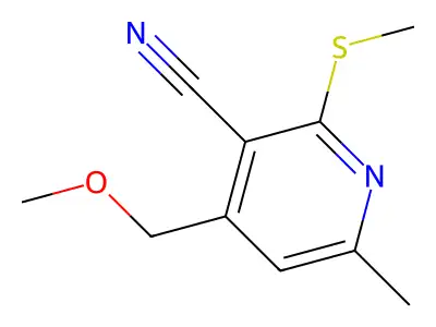 4-(Methoxymethyl)-6-methyl-2-(methylsulfanyl)pyridine-3-carbonitrile structure