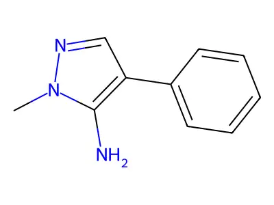1-methyl-4-phenyl-1H-pyrazol-5-amine structure