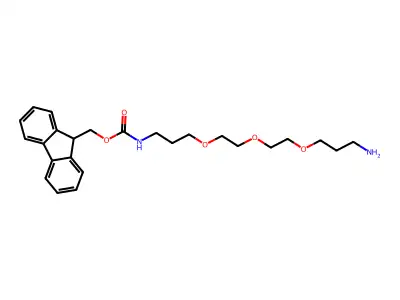 9H-fluoren-9-ylmethyl N-[3-[2-[2-(3-aminopropoxy)ethoxy]ethoxy]propyl]carbamate structure