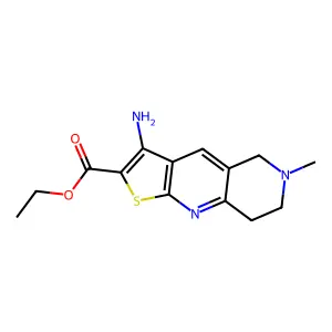 ETHYL 3-AMINO-6-METHYL-5,6,7,8-TETRAHYDROTHIENO[2,3-B][1,6]NAPHTHYRIDINE-2-CARBOXYLATE structure