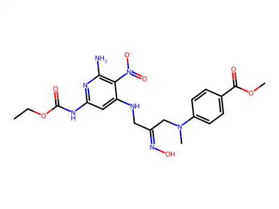 methyl 4-[[(2Z)-3-[[2-amino-6-(ethoxycarbonylamino)-3-nitrop structure