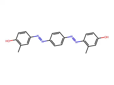4-(2-(4-(2-(4-Hydroxy-2-methylphenyl)diazenyl)phenyl)diazenyl)-2-methylphenol structure