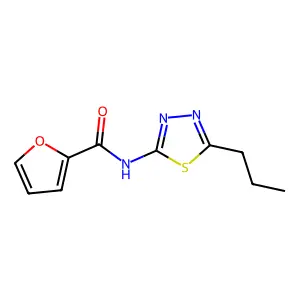 N-(5-propyl-1,3,4-thiadiazol-2-yl)furan-2-carboxamide structure