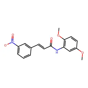 N-(2,5-dimethoxyphenyl)-3-(3-nitrophenyl)prop-2-enamide structure