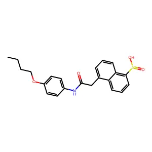 5-(2-(4-Butoxyanilino)-2-oxoethyl)-1-naphthalenesulfinic acid structure