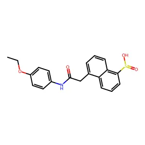 5-(2-(4-Ethoxyanilino)-2-oxoethyl)-1-naphthalenesulfinic acid structure
