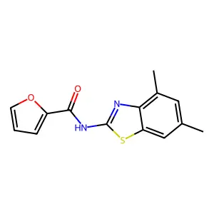 N-(4,6-dimethyl-1,3-benzothiazol-2-yl)furan-2-carboxamide structure