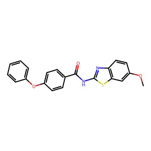 Benzamide, N-(6-methoxy-2-benzothiazolyl)-4-phenoxy- structure