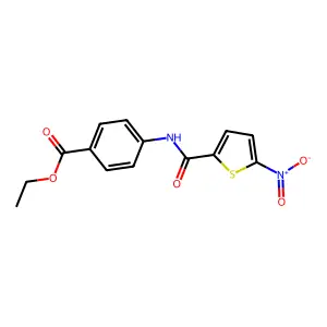 Ethyl 4-(5-nitrothiophene-2-carboxamido)benzoate structure