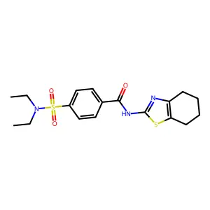 4-(N,N-diethylsulfamoyl)-N-(4,5,6,7-tetrahydrobenzo[d]thiazol-2-yl)benzamide structure