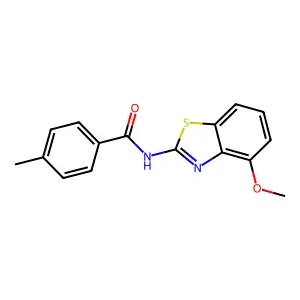 N-(4-methoxy-1,3-benzothiazol-2-yl)-4-methylbenzamide structure