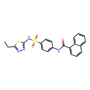 N-(4-(N-(5-ethyl-1,3,4-thiadiazol-2-yl)sulfamoyl)phenyl)-1-naphthamide structure